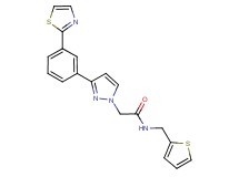 2-{3-[3-(1,3-thiazol-2-yl)phenyl]-1H-pyrazol-1-yl}-N-(2-thienylmethyl)acetamide