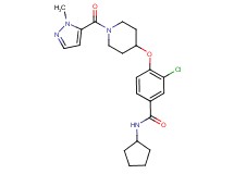 3-chloro-N-cyclopentyl-4-({1-[(1-methyl-1H-pyrazol-5-yl)carbonyl]-4-piperidinyl}oxy)benzamide