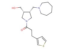 {(3R*,4R*)-4-(1-azepanylmethyl)-1-[3-(3-thienyl)propanoyl]-3-pyrrolidinyl}methanol