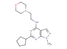 6-cyclopentyl-1-methyl-N-(2-morpholin-4-ylethyl)-1H-pyrazolo[3,4-d]pyrimidin-4-amine