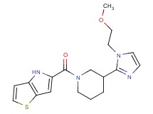 5-({3-[1-(2-methoxyethyl)-1H-imidazol-2-yl]piperidin-1-yl}carbonyl)-4H-thieno[3,2-b]pyrrole