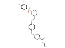ethyl 4-[4-({1-[(3-chloro-4-fluorophenyl)sulfonyl]-3-piperidinyl}methoxy)benzyl]-1-piperazinecarboxylate