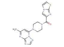 7-[4-(imidazo[2,1-b][1,3]thiazol-6-ylcarbonyl)-1-piperazinyl]-5-methyl[1,2,4]triazolo[1,5-a]pyrimidine