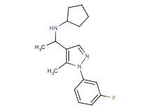 N-{1-[1-(3-fluorophenyl)-5-methyl-1H-pyrazol-4-yl]ethyl}cyclopentanamine