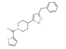 4-(3-benzyl-1H-pyrazol-5-yl)-1-(2-furoyl)piperidine