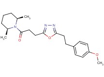 (2R*,6S*)-1-(3-{5-[2-(4-methoxyphenyl)ethyl]-1,3,4-oxadiazol-2-yl}propanoyl)-2,6-dimethylpiperidine
