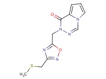 2-({3-[(methylthio)methyl]-1,2,4-oxadiazol-5-yl}methyl)pyrrolo[1,2-d][1,2,4]triazin-1(2H)-one