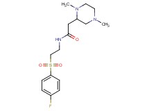 2-(1,4-dimethylpiperazin-2-yl)-N-{2-[(4-fluorophenyl)sulfonyl]ethyl}acetamide