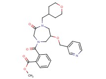 methyl 2-{[3-oxo-6-(3-pyridinylmethoxy)-4-(tetrahydro-2H-pyran-4-ylmethyl)-1,4-diazepan-1-yl]carbonyl}benzoate