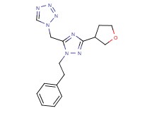 1-{[1-(2-phenylethyl)-3-(tetrahydrofuran-3-yl)-1H-1,2,4-triazol-5-yl]methyl}-1H-tetrazole