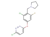 3-chloro-6-[3-chloro-5-fluoro-4-(pyrrolidin-1-ylmethyl)phenoxy]pyridazine
