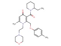 3-[(2-ethyl-1-piperidinyl)carbonyl]-6-methyl-2-[(4-methylphenoxy)methyl]-1-[2-(4-morpholinyl)ethyl]-4(1H)-pyridinone