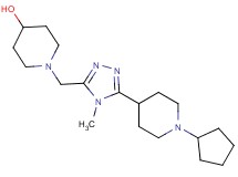 1-{[5-(1-cyclopentylpiperidin-4-yl)-4-methyl-4H-1,2,4-triazol-3-yl]methyl}piperidin-4-ol
