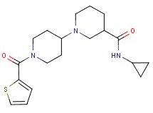 N-cyclopropyl-1'-(2-thienylcarbonyl)-1,4'-bipiperidine-3-carboxamide