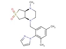 (4aS*,7aR*)-1-[3,5-dimethyl-2-(1H-pyrazol-1-yl)benzyl]-4-methyloctahydrothieno[3,4-b]pyrazine 6,6-dioxide