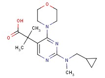 2-{2-[(cyclopropylmethyl)(methyl)amino]-4-morpholin-4-ylpyrimidin-5-yl}-2-methylpropanoic acid
