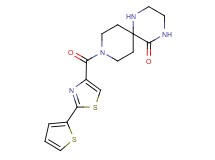 9-{[2-(2-thienyl)-1,3-thiazol-4-yl]carbonyl}-1,4,9-triazaspiro[5.5]undecan-5-one