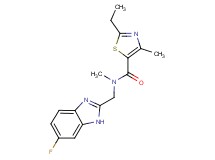 2-ethyl-N-[(6-fluoro-1H-benzimidazol-2-yl)methyl]-N,4-dimethyl-1,3-thiazole-5-carboxamide