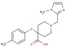 1-[(1-methyl-1H-imidazol-2-yl)methyl]-4-(4-methylphenoxy)piperidine-4-carboxylic acid