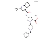 methyl (4R)-1-(1-benzyl-4-piperidinyl)-4-{[(2-cyclopropyl-4-quinolinyl)carbonyl]amino}-L-prolinate