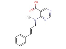 4-{methyl[(2E)-3-phenylprop-2-en-1-yl]amino}pyrimidine-5-carboxylic acid