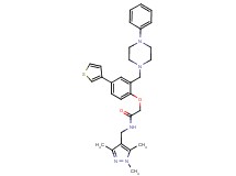 2-[2-[(4-phenyl-1-piperazinyl)methyl]-4-(3-thienyl)phenoxy]-N-[(1,3,5-trimethyl-1H-pyrazol-4-yl)methyl]acetamide