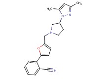 2-(5-{[3-(3,5-dimethyl-1H-pyrazol-1-yl)-1-pyrrolidinyl]methyl}-2-furyl)benzonitrile