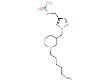 N-({1-[(1-hexylpiperidin-3-yl)methyl]-1H-1,2,3-triazol-4-yl}methyl)urea