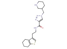 1-(piperidin-3-ylmethyl)-N-[2-(4,5,6,7-tetrahydro-1-benzothien-3-yl)ethyl]-1H-1,2,3-triazole-4-carboxamide