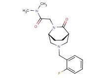 2-[(1S*,5R*)-3-(2-fluorobenzyl)-7-oxo-3,6-diazabicyclo[3.2.2]non-6-yl]-N,N-dimethylacetamide