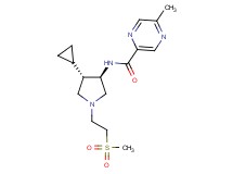 N-{rel-(3R,4S)-4-cyclopropyl-1-[2-(methylsulfonyl)ethyl]-3-pyrrolidinyl}-5-methyl-2-pyrazinecarboxamide hydrochloride