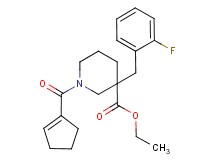 ethyl 1-(1-cyclopenten-1-ylcarbonyl)-3-(2-fluorobenzyl)-3-piperidinecarboxylate