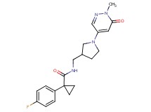 1-(4-fluorophenyl)-N-{[1-(1-methyl-6-oxo-1,6-dihydro-4-pyridazinyl)-3-pyrrolidinyl]methyl}cyclopropanecarboxamide