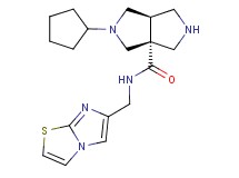 (3aR*,6aR*)-2-cyclopentyl-N-(imidazo[2,1-b][1,3]thiazol-6-ylmethyl)hexahydropyrrolo[3,4-c]pyrrole-3a(1H)-carboxamide