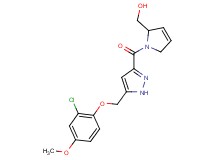 [1-({5-[(2-chloro-4-methoxyphenoxy)methyl]-1H-pyrazol-3-yl}carbonyl)-2,5-dihydro-1H-pyrrol-2-yl]methanol
