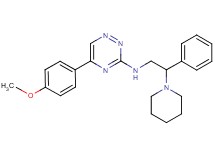 5-(4-methoxyphenyl)-N-[2-phenyl-2-(1-piperidinyl)ethyl]-1,2,4-triazin-3-amine