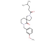 7-(3-methoxybenzyl)-2-(4-methylpentanoyl)-2,7-diazaspiro[4.5]decan-6-one