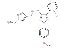 1-[3-(2-chlorophenyl)-1-(4-methoxyphenyl)-1H-pyrazol-4-yl]-N-[(1-ethyl-1H-pyrazol-4-yl)methyl]methanamine