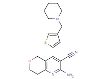 2-amino-4-[4-(piperidin-1-ylmethyl)-2-thienyl]-7,8-dihydro-5H-pyrano[4,3-b]pyridine-3-carbonitrile