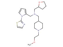 1-[1-(2-methoxyethyl)-4-piperidinyl]-N-(tetrahydro-2-furanylmethyl)-N-{[1-(1,3-thiazol-2-yl)-1H-pyrrol-2-yl]methyl}methanamine