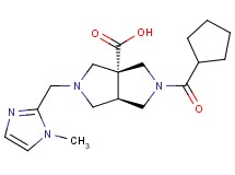 (3aR*,6aR*)-2-(cyclopentylcarbonyl)-5-[(1-methyl-1H-imidazol-2-yl)methyl]hexahydropyrrolo[3,4-c]pyrrole-3a(1H)-carboxylic acid