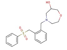 4-{2-[(phenylsulfonyl)methyl]benzyl}-1,4-oxazepan-6-ol