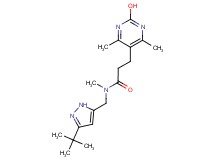 N-[(3-tert-butyl-1H-pyrazol-5-yl)methyl]-3-(2-hydroxy-4,6-dimethylpyrimidin-5-yl)-N-methylpropanamide
