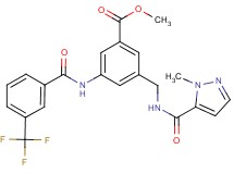 methyl 3-({[(1-methyl-1H-pyrazol-5-yl)carbonyl]amino}methyl)-5-{[3-(trifluoromethyl)benzoyl]amino}benzoate