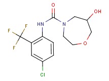 N-[4-chloro-2-(trifluoromethyl)phenyl]-6-hydroxy-1,4-oxazepane-4-carboxamide