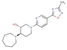 (3R*,4R*)-4-(1-azepanyl)-1-[5-(3-methyl-1,2,4-oxadiazol-5-yl)-2-pyridinyl]-3-piperidinol