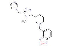 4-({3-[5-(1H-imidazol-1-ylmethyl)-4-methyl-4H-1,2,4-triazol-3-yl]piperidin-1-yl}methyl)-2,1,3-benzoxadiazole
