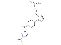 3-[2-(1-{[1-(difluoromethyl)-1H-pyrazol-3-yl]carbonyl}piperidin-4-yl)-1H-imidazol-1-yl]-N,N-dimethylpropan-1-amine