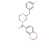 4-(2,3-dihydro-1,4-benzodioxin-6-ylcarbonyl)-2-(3-fluorobenzyl)morpholine