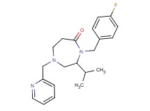 4-(4-fluorobenzyl)-3-isopropyl-1-(pyridin-2-ylmethyl)-1,4-diazepan-5-one